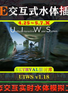UE425-5.7虚幻插件UIWS Unified Interactive Water System水系统