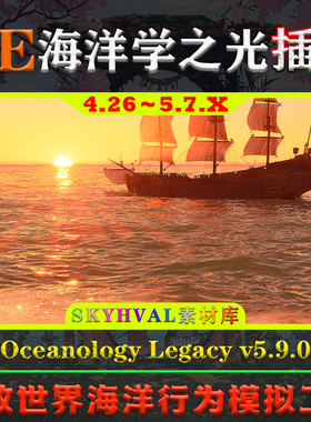UE4.26～5.7虚幻插件Oceanology Legacy动态河流模拟海洋学水系统