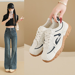 休闲鞋 2026夏季 女网面透气学生板鞋 德迅小白鞋 增高ins潮LD755 新款
