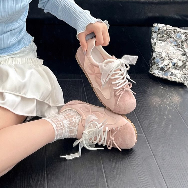 爆款德训鞋女2025秋季新款百搭透气轻便软底板鞋休闲运动小白鞋