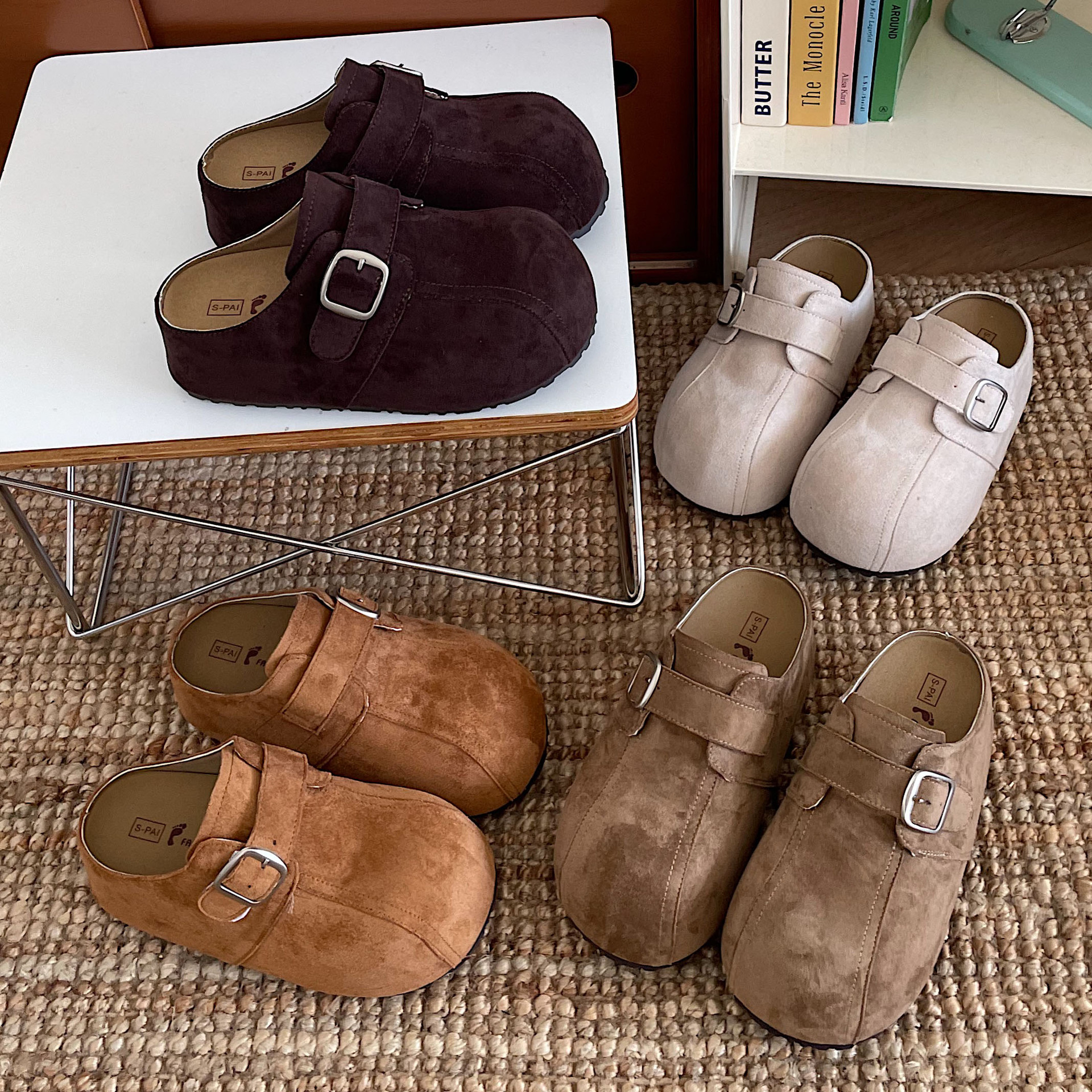 厚底女生半托勃肯鞋女鞋子外穿春夏季复古包头休闲半拖鞋百搭单鞋