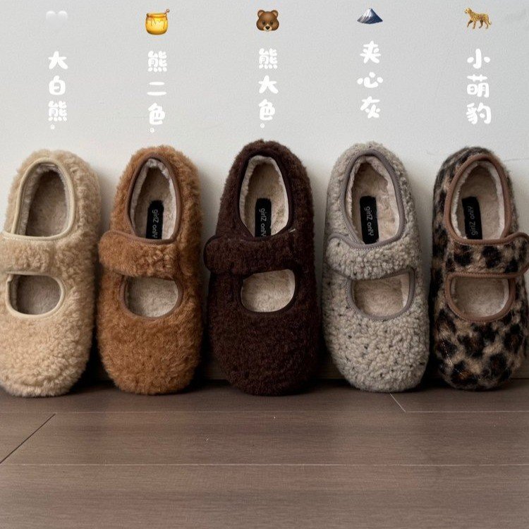 复古白色加绒加厚保暖平底棉鞋女2025新款冬季雪地靴软底勃肯鞋子