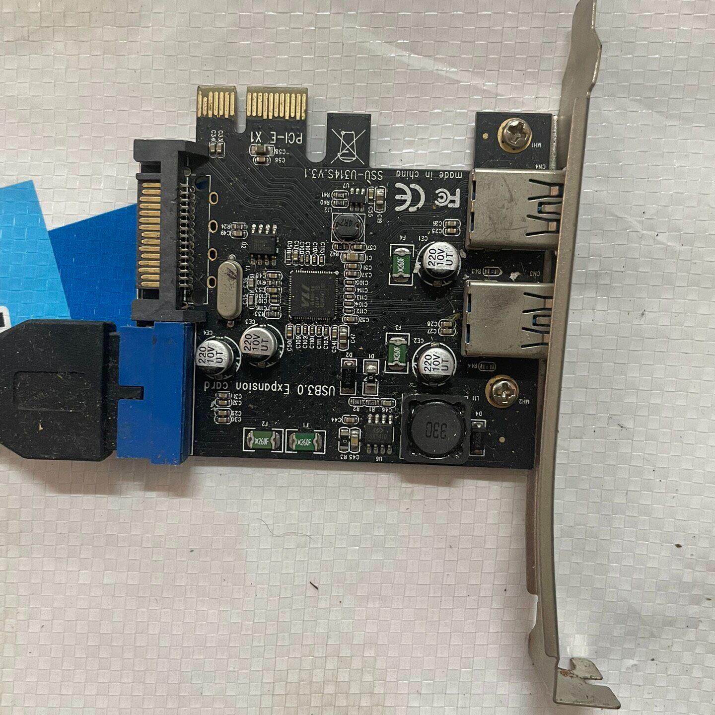 PCI-E转USB3.0扩展卡 带2口USB3.0+前置19