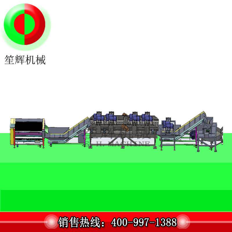 脱皮清洗风干破碎番石榴苹果雪梨诺丽果生产线酵素前处理设备