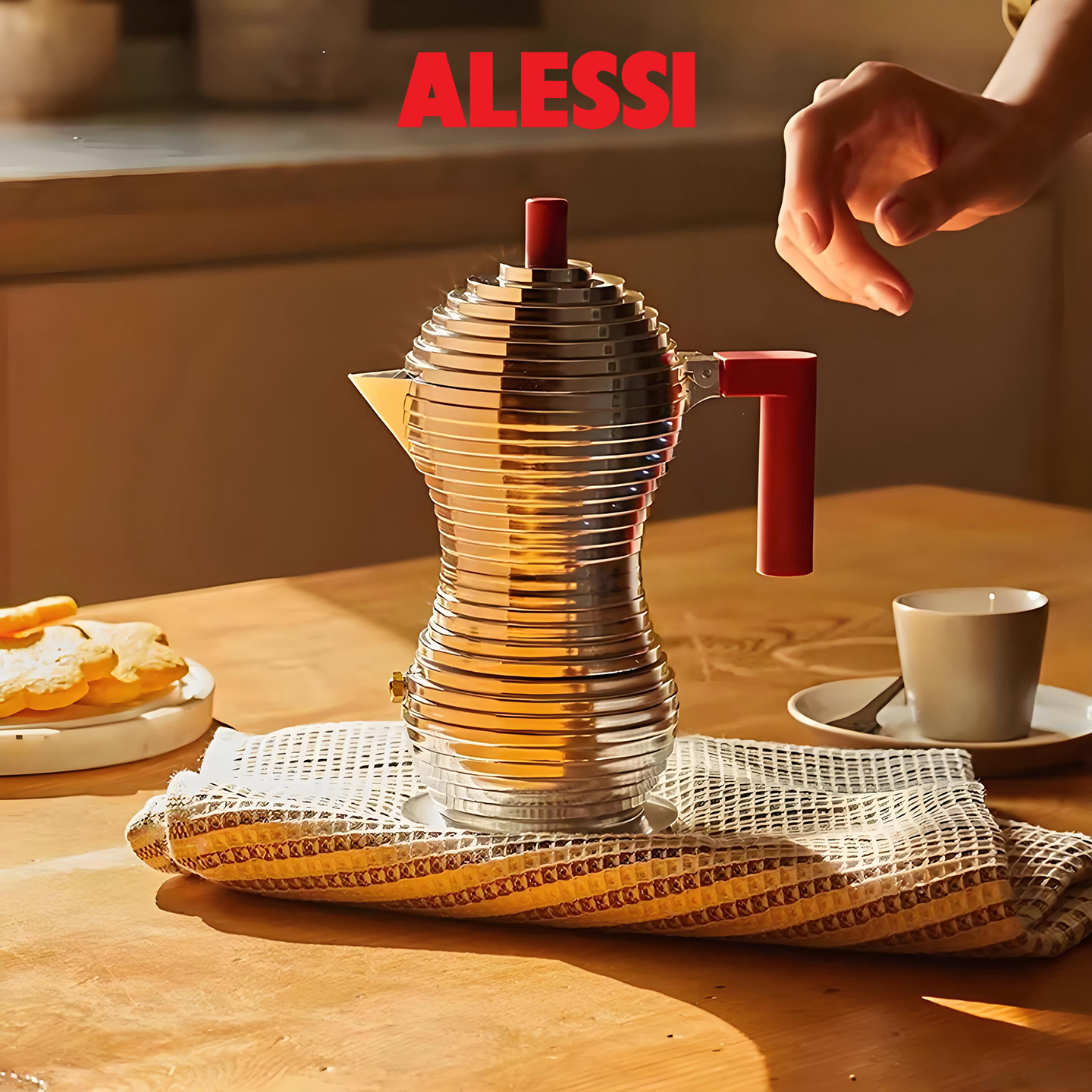 意大利Alessi小鸡摩卡壶单阀