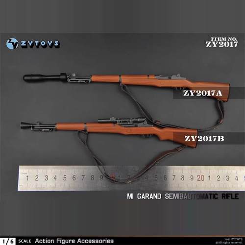 现货 ZYTOYS 1:6 二战 M1盟军 加兰德塑料模型 ZY2017 WWII 兵人