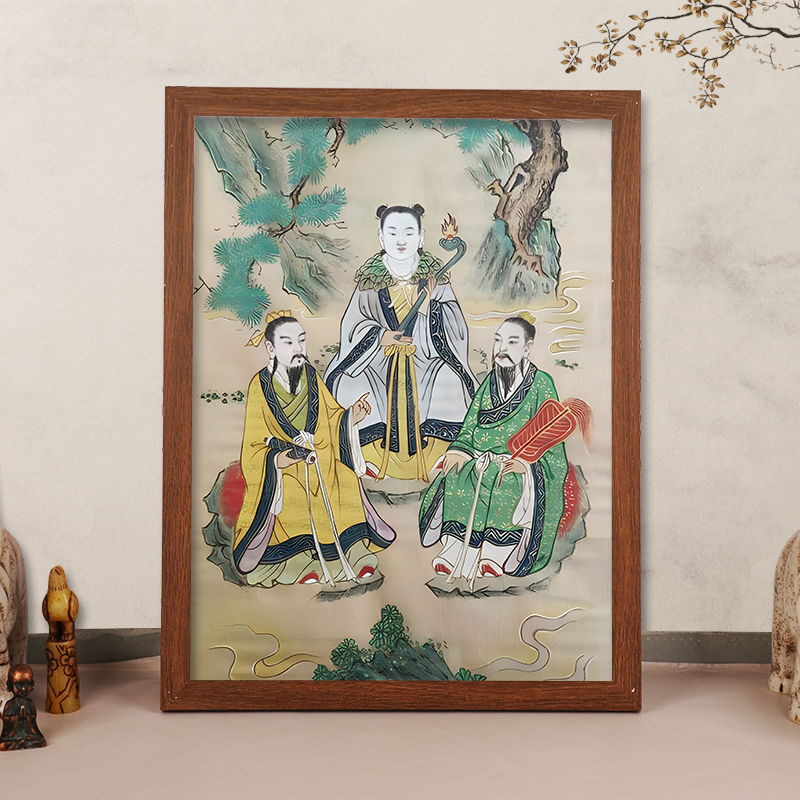 三茅真君“画像挂画供奉摆台