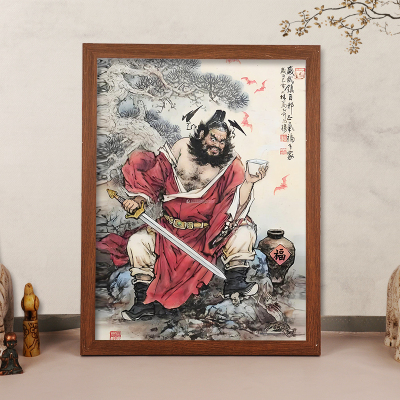 钟馗镇宅图画像挂画桌面神像摆件