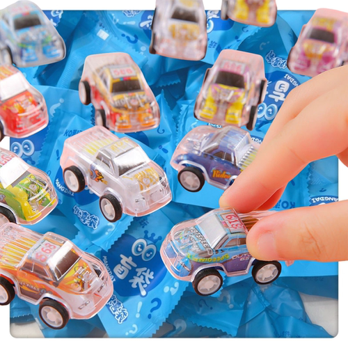 回力双层小汽车盲袋透明儿童迷你玩具惯性儿童玩具幼儿园男孩礼品