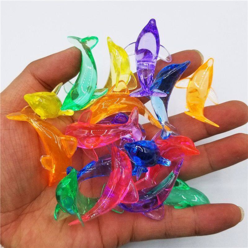 4.6cm海豚海洋动物游乐园娃娃机挖机游戏小孩玩具海豚装饰摆件