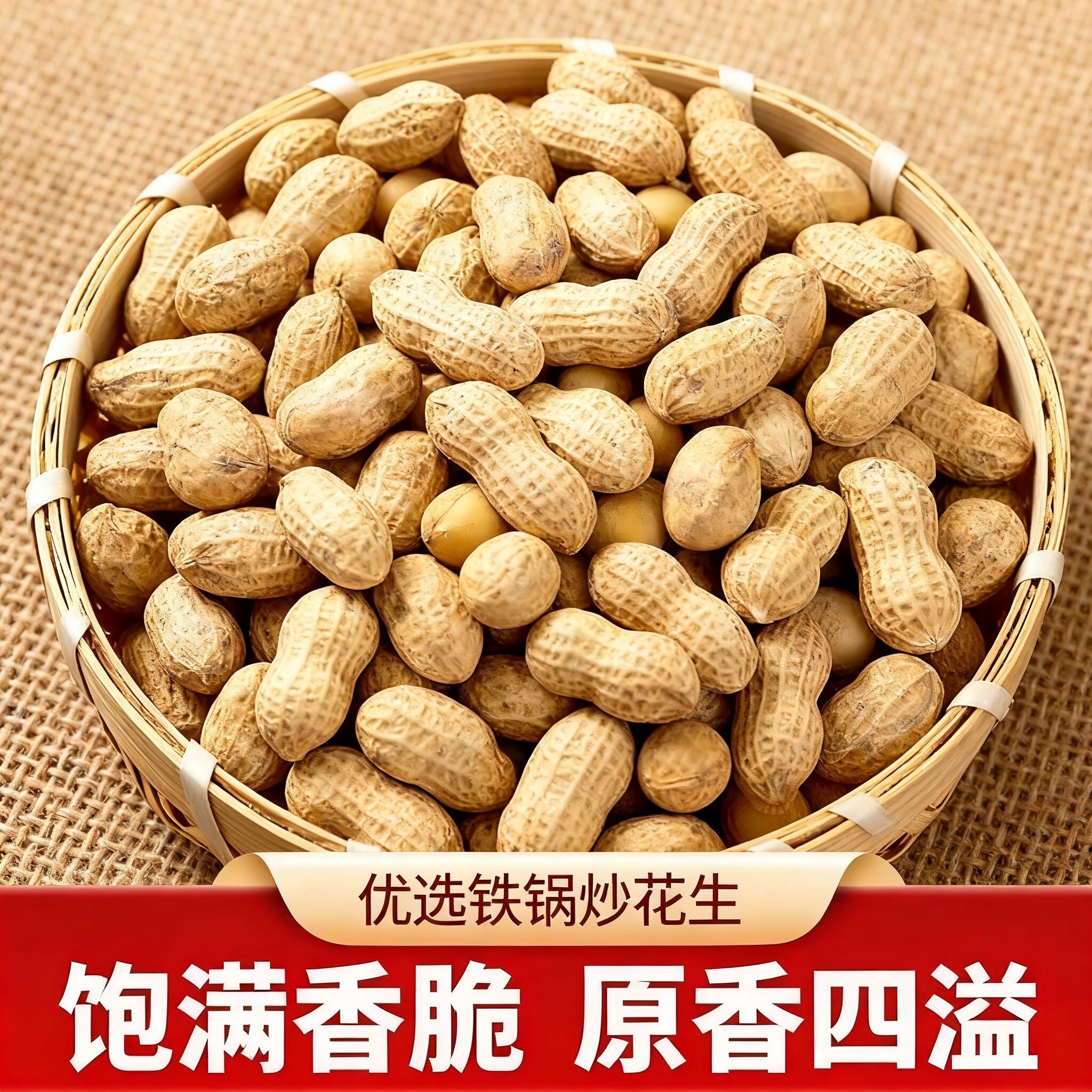 【爆亏5斤】铁锅炒花生新货炒花生铁锅柴火炒花生炒熟休闲食品