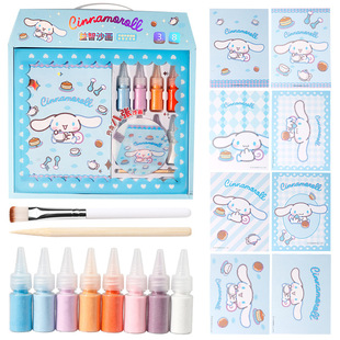 玉桂狗流砂画套装大耳狗流水晶女孩手工DIY玩具礼盒cinnamoroll