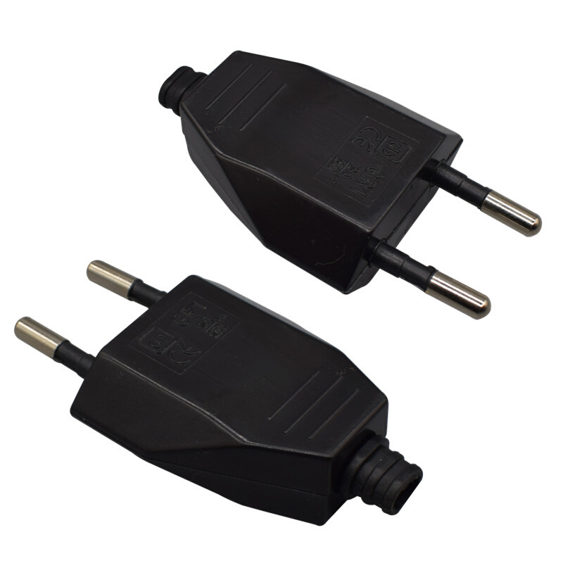 欧标意大利德标接线母插头4.0插脚欧式公母插头2孔圆2.5A/10A插头