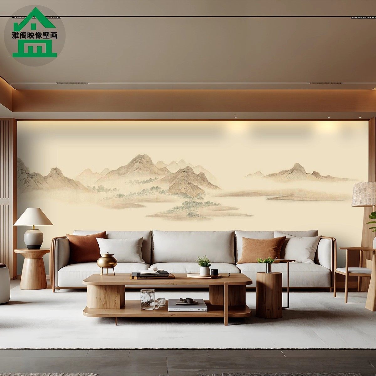 宋氏美学壁布中式古风茶室背景墙布酒店民宿床头壁画饭店包间壁纸,家装主材,定制壁画,淘宝优惠券,粉丝福利购,淘宝优惠卷