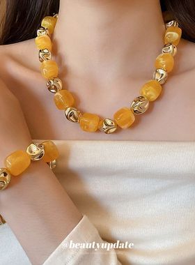 S925银天然黄胶花手工银镂空毛线