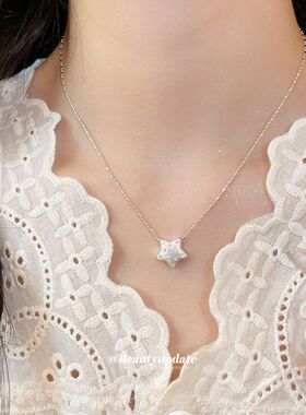 韩系ins锆石星星项链冷淡风小众