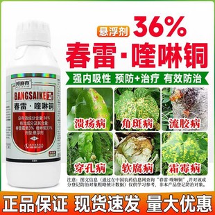 36%春雷喹啉酮铜果树穿孔流胶柑橘溃疡病农药春雷喹啉酮杀菌剂