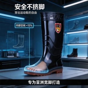 雨鞋劳保厨房男牛筋底防水防滑防臭耐用耐磨轻便工作水鞋雨靴男女