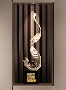 贝汉美家居客厅电视柜风生水起大型落地摆件送朋友新居乔迁装饰品