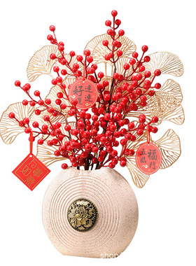 电视柜家居酒柜客厅玄关摆件发财果乔迁新居礼品结婚送新人白瓷