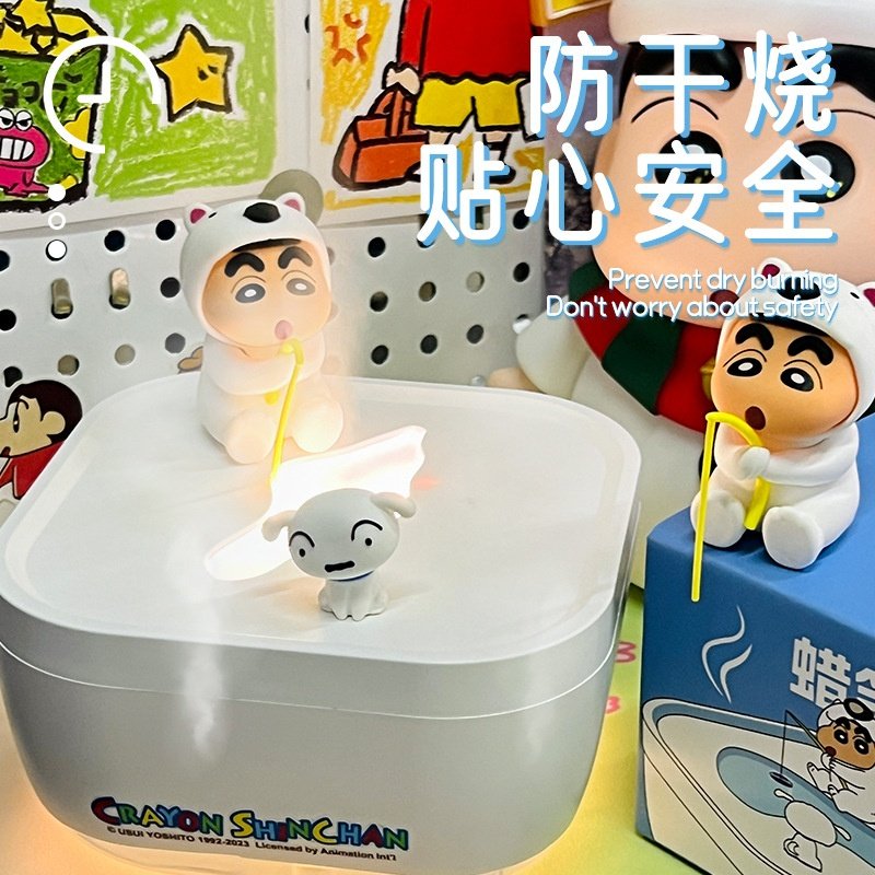 蜡笔小新钓鱼冰川加湿器大容量USB双喷加湿器氛围灯摆件圣诞礼物,生活电器,加湿器,淘宝优惠券,粉丝福利购,淘宝优惠卷