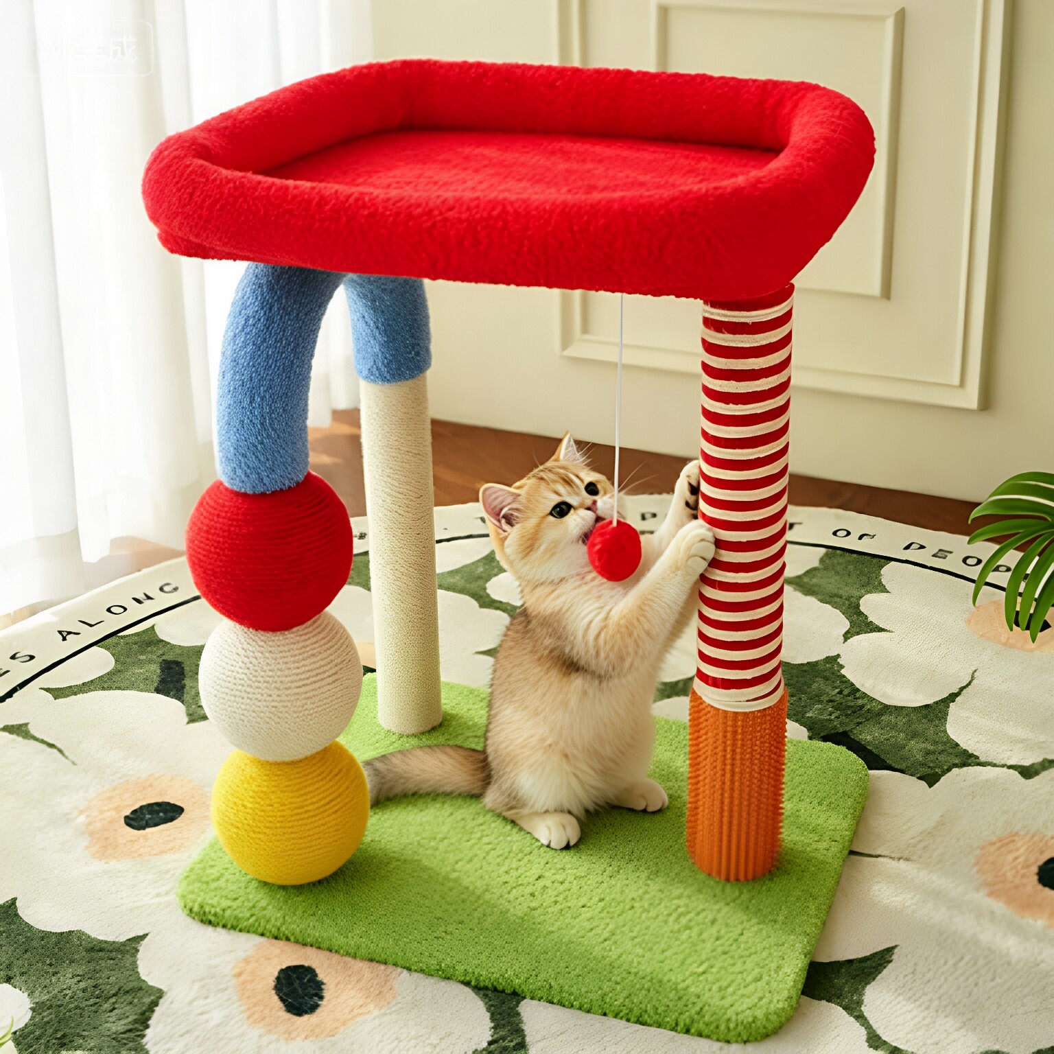 猫爬架猫窝猫树一体小型不占地猫架子跳台剑麻猫抓柱猫咪玩具用品