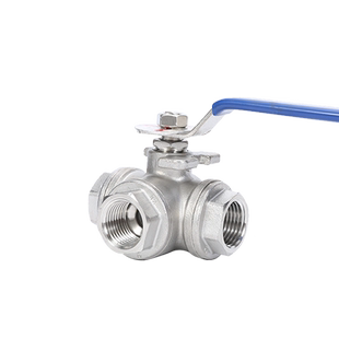 304不锈钢三通球阀Q14F丝口内螺纹切换阀Q15F调节阀T型L型手动阀