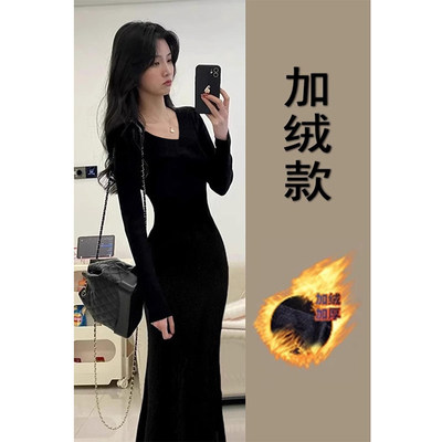 步步生莲鱼尾裙秋冬加绒