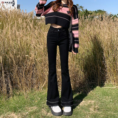 黑色加绒牛仔裤女秋冬202