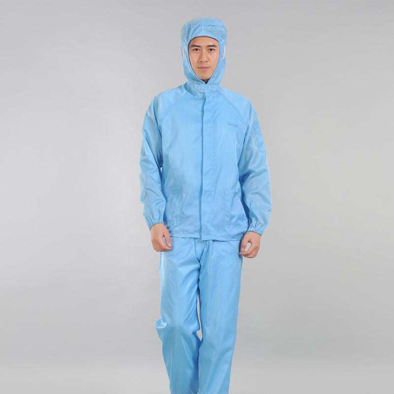 防静电工作服套装电子厂连帽防粉尘无尘服静电衣U食品厂分体工装