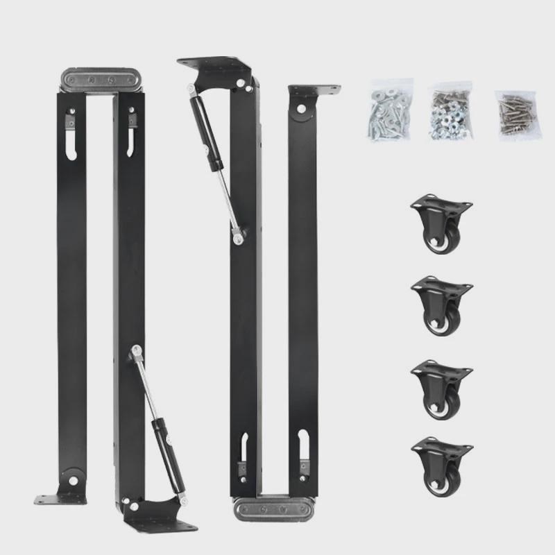 下翻式可折叠桌伸缩多功能餐桌书桌子橱柜吧台柜家具五金配件导轨