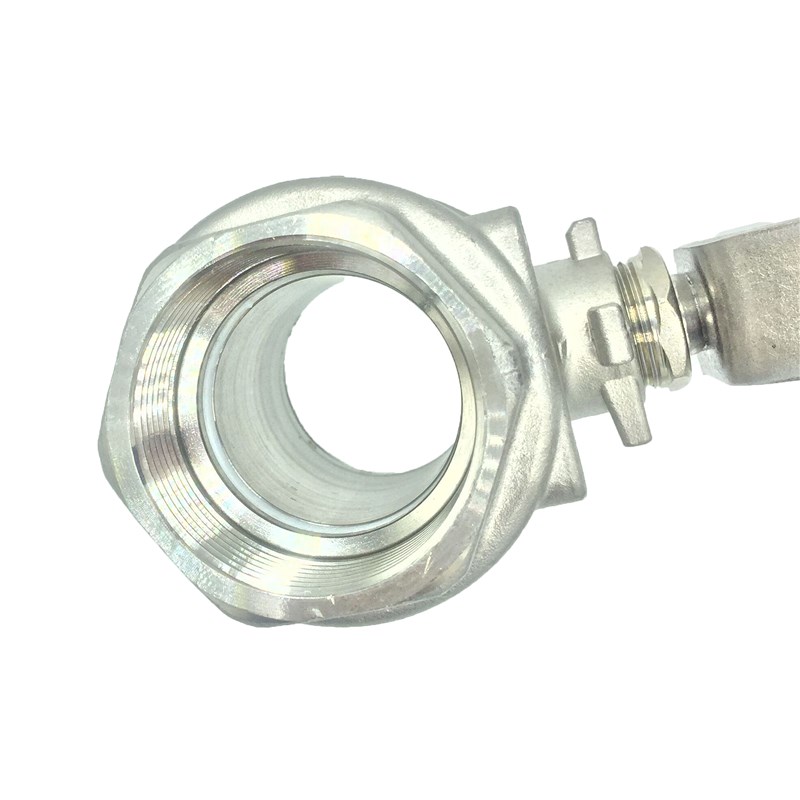 304不锈钢球阀二片式内螺纹全通径加厚阀门4分高温式两片式开关阀