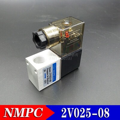 NMPC电磁阀气阀AC220v换向阀DC24v12v线圈2V025-08气动电磁控制阀