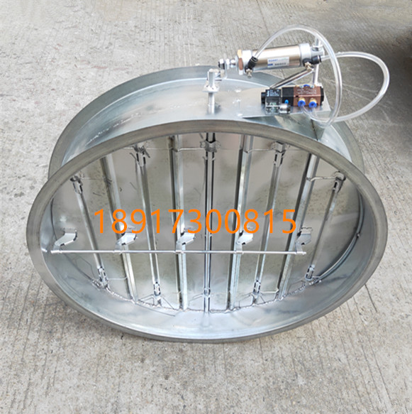 环保气动调节阀通风除尘管道圆形镀锌风量方形电动碟门气动风阀