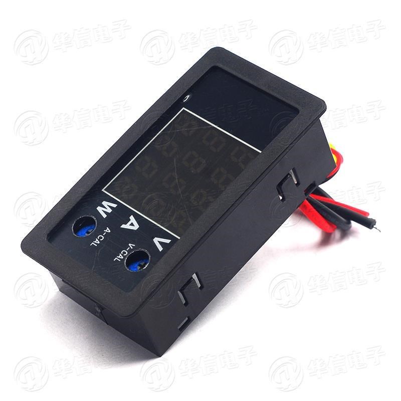 DC0-100V 10A直流电压电流表数显双显4位高精度功率电表数字表头*