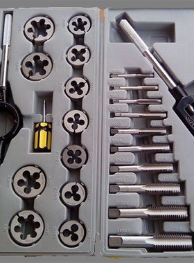 丝锥板牙套装 扳牙45件套 6-24mm丝攻 45PC 公制 英制 丝攻组套