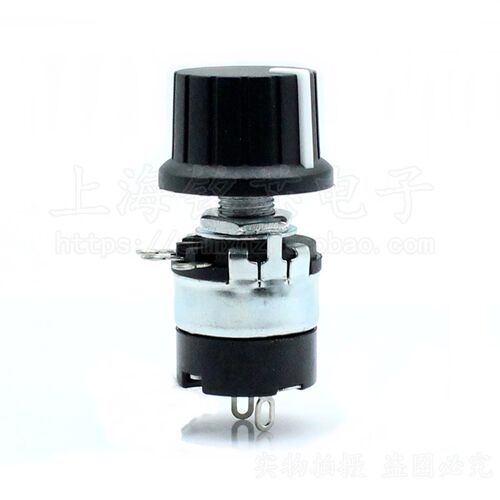 RV137-2带开关碳膜电位器B4K7 4.7K 10K 100K 470K调光调速开关M8