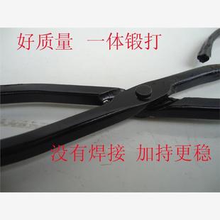 包邮 家用手工铁钳烧烤炭钳垃圾夹长柄扁头火钳垃圾夹垃圾钳拾物器