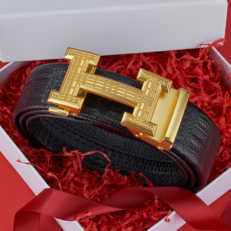 2025新款男士真皮自动扣腰带