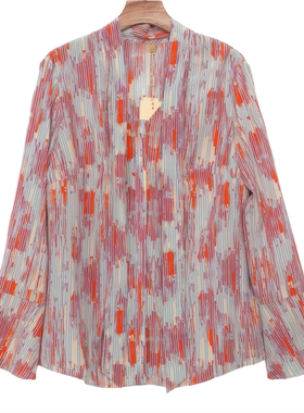 睐牌精选品牌女装高端休闲时尚气质百搭女兰花色上衣睐A2-06281