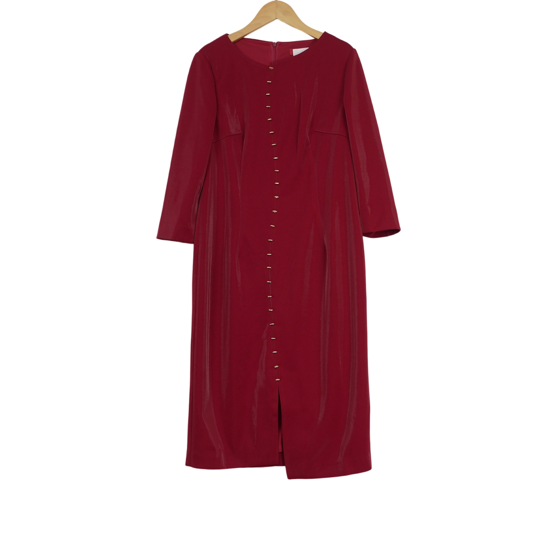 【六礼】A4折扣女装新款洋气通勤百搭红色女连衣裙-17321