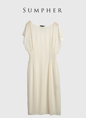 【卡利亚里】A2折扣女装高端洋气百搭气质白色连衣裙-L0046