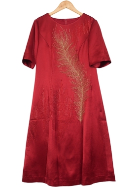 【六礼】精选品牌女装高端时尚气质百搭蓝色连衣裙A2-17067