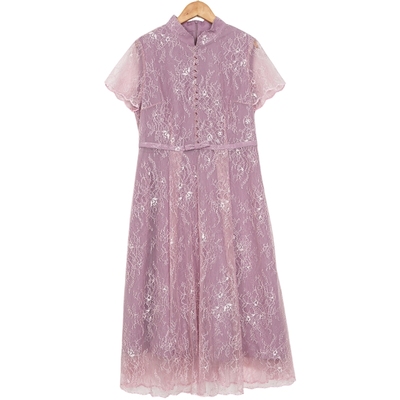 【六礼】精选品牌女装高端时尚气质百搭粉色连衣裙A2-17067