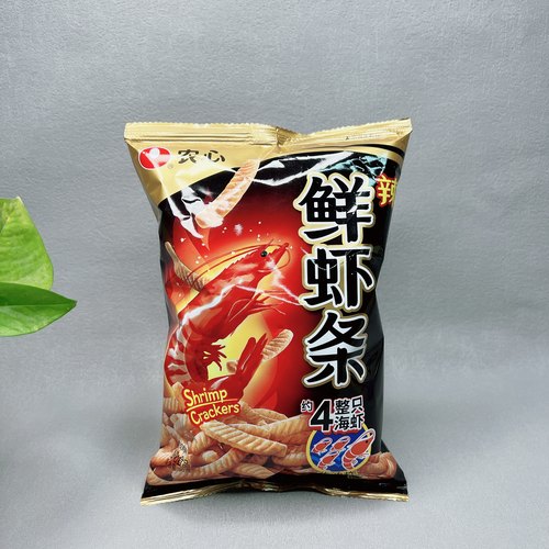 临期 韩国品牌辣味鲜虾条90g网红追剧休闲零食膨化食品