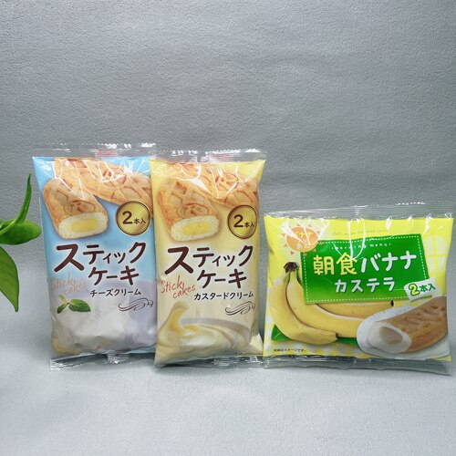 临期 日本芝士奶油味卡仕达奶油味香蕉味蛋糕80g网红下午茶零食