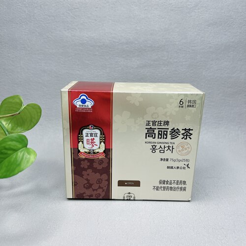 临期捡漏 韩国进口高丽参茶3g*25包人参养生冲泡参茶