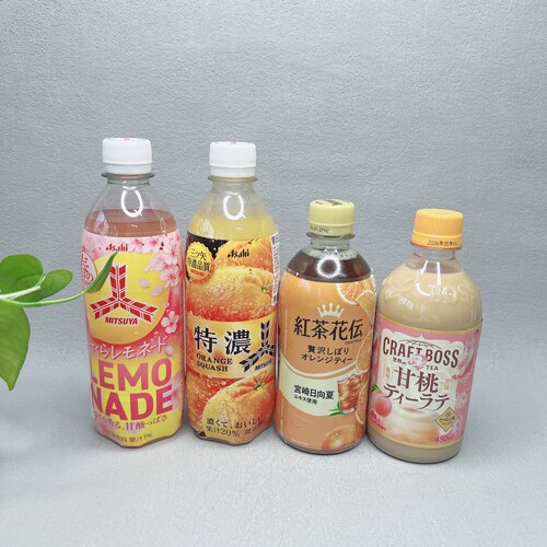 临期 日本进口甜桃味奶茶樱花香橙碳酸饮料红茶夏日解渴休闲饮品