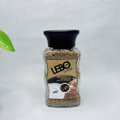 俄罗斯进口冻干速溶黑咖啡100g办公提神健身黑咖啡