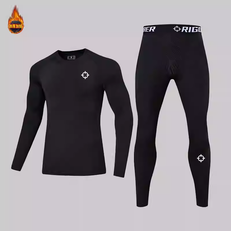准者长袖紧身衣套装秋冬运动跑步篮球足球训练健身保暖打底压缩衣
